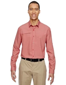 Camisa de vestir North End Performance para hombre XL excursión manga larga óxido a cuadros - Imagen 1 de 7