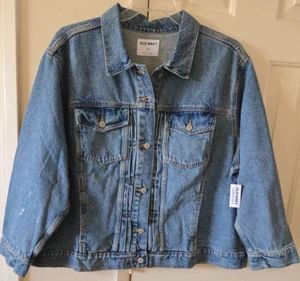 Medium Wash Very Slight Distressed Blue Denim Jean Jacket Outerwear 3XL 22 2 3X - Picture 1 of 8