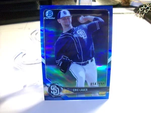 Bowman Chrome Prospects 2018 refractor azul #BCP18 - Eric Lauer 054/150 18-085 - Imagen 1 de 2