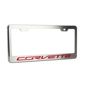 Marco de matrícula SS con licencia GM con logotipo de escritura roja para Corvette C7 2014-19 - Imagen 1 de 1