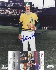 Foto firmada por Rollie Fingers de 8x10 con certificado de autenticidad JSA #II87448 Oakland Athletics A's - Imagen 1 de 2
