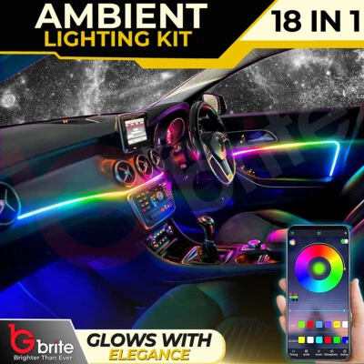 18 in 1 Full LED Symphony Dream Car Interior Ambient Lighting Wireless Kit UK - Image 1 of 4