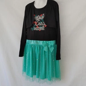 GIRLS SIZE 10 12 *8* DREAM, CREATE, INSPIRE TULLE DRESS CLOTHING - Picture 1 of 4
