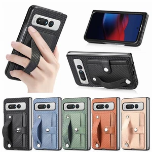 Funda Plegable para Google Pixel Portatarjetas de Crédito Cuero Correa de Muñeca Protectora - Imagen 1 de 52