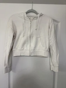 🔥Women’s Germinate Crop Zip-up Hoodie White Size Medium - Picture 1 of 5