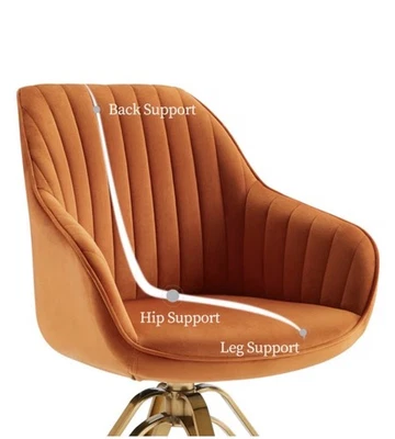 Brilliana Velvet Swivel Accent Chair , Bedroom Chair ,Dining Chair or Desk Chair - Image 1 of 4