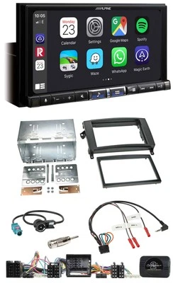 Alpine 2DIN DAB USB Lenkrad Bluetooth Autoradio für Mercedes A- B-Klasse W169 T2 - Bild 1 von 4