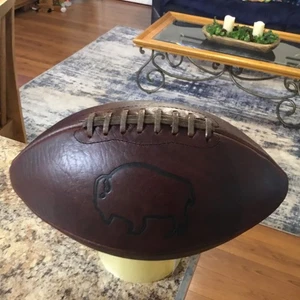 Vintage Orvis Authentic American Bison Leather Football Made in USA VG Condition - Picture 1 of 11