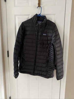 Patagonia Down Sweater Full Zip Up Black Jacket Coat Womens Sz XL - Image 1 of 4