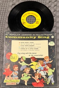 COMMUNITY SING - VINTAGE 1959 - PETER PAN RECORDS - EX - Foto 1 di 2