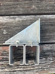 Galvanized Steel 2" Long Double Splice Box Rail Barn Door Bracket N104752 - Picture 1 of 8