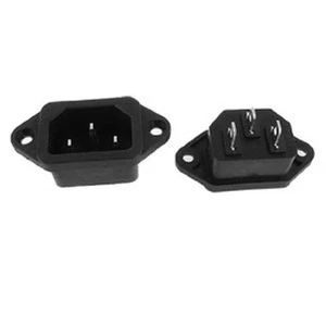 AC 120/250Volt 10A 3P IEC 320 C14 Plug Panel Mount Power Inlet Socket Receptacle - Picture 1 of 1
