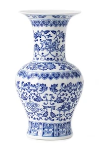 Blue and White Vase, Blue Vases Home Décor, Chinoiserie Vase, Blue and White ... - Picture 1 of 8