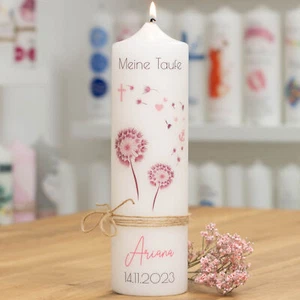 meinkerzenshop® Taufkerze mit Designdruck ARIANA für Junge und Mädchen - Bild 1 von 7