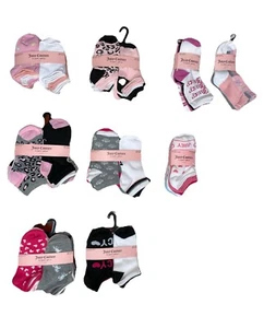 NWT Girls Juicy Couture Socks 10-Pair Quarter/No-Show or 5 Crew; Sz 7-10 or 10-4 - Picture 1 of 23