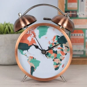 ABENTEUER WARTET traditioneller Glockenwecker - Weltkarte - Kupfer - tolles Geschenk! - Bild 1 von 4