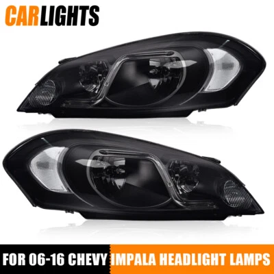 Fit For 2006-16 Chevy Impala/Monte Carlo 2x LED DRL Smoke Headlight Signal Light Foto 1 de 4