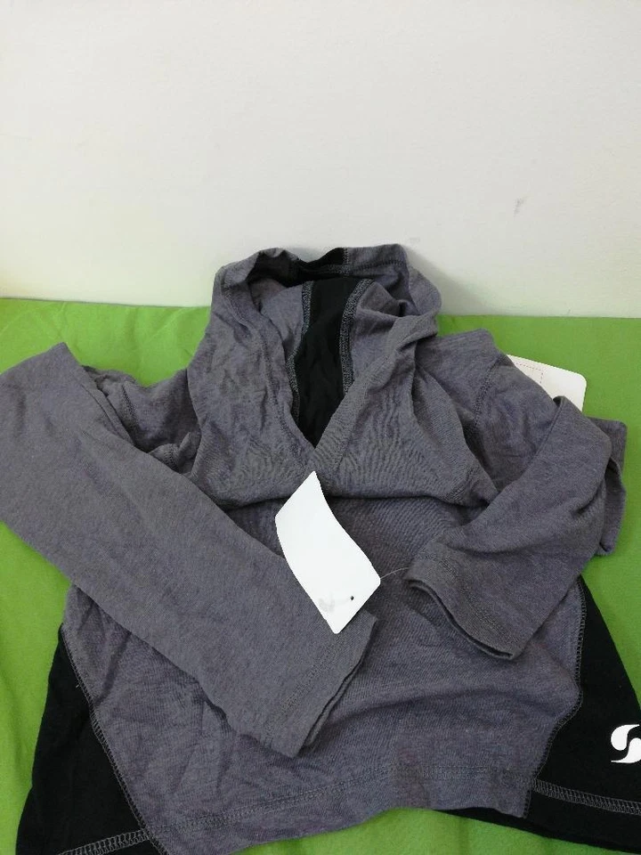 Sudadera con capucha Soffe para niñas color grande negra, gris jaspeado/negro, mediana Foto 1 de 1