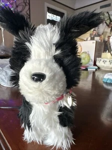 American Girl Sheepdog Pet bianco e nero con colletto bambola in pensione - Foto 1 di 3