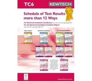 Kewtech TC6 Schedule of Test Results more than 12 Ways - Picture 1 of 1