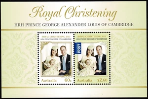 Australia 2014 -Bautizo Real del Príncipe Jorge Mini Hoja MUH - Imagen 1 de 1