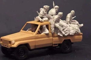 Kit modelo resina 1/35 7 piezas soldados árabes terroristas sin coche sin pintar - Imagen 1 de 3