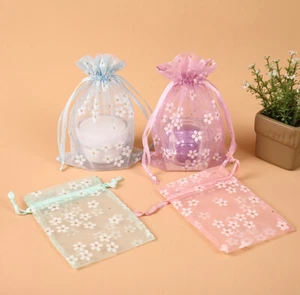 20 uds bolsas de joyería bolsas de regalo flores bolsa de organza boda bolsa de organza - Imagen 1 de 15