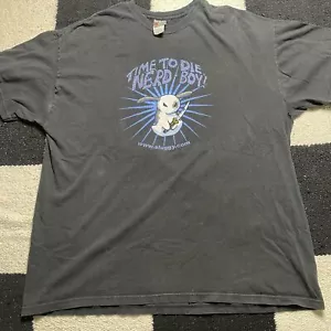 Rare Vintage 90's Y2K Freelance Webcomic Sluggy "Time to Die Nerd Boy" Size XXL - Bild 1 von 4