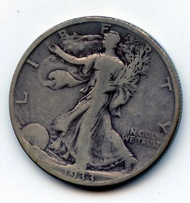 Walking Liberty half 1933-s - Image 1 of 2