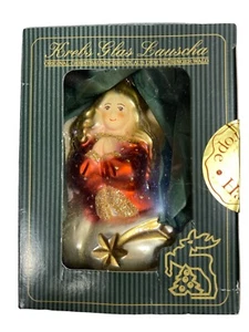 Krebs Glas Lauscha Angel German Blown Christmas Hanging Ornament - Picture 1 of 4