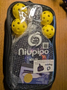 Niupipo Graphite Pickleball Paddle Set of 2 USAPA Approved w/ 4 Balls & Bag - Picture 1 of 5