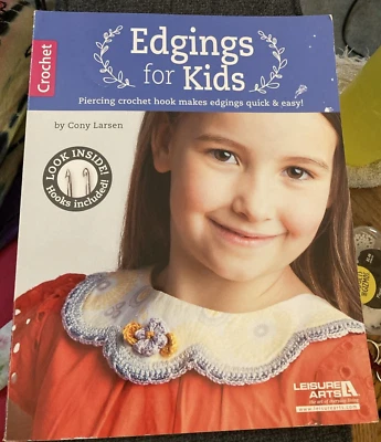 Rare Leisure Arts Crochet Edgings for Kids 2015 by Cony Larsen - Image 1 of 4