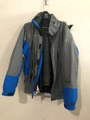 Columbia Titanium Size M 2 Piece Sports Wear Gray Blue Hood Men Coat Jacket - Image 1 of 4