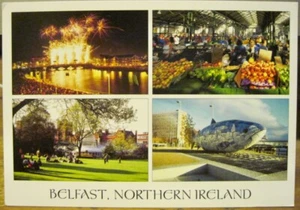 Irlandés PC BELFAST Irlanda del Norte Multivista Mercado de Fuegos Artificiales John Hinde 2NI-461 - Imagen 1 de 3