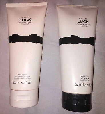 Avon Luck For Her Body Lotion and Shower Gel Sealed New and Sealed 6.7 oz Each  - Image 1 of 4