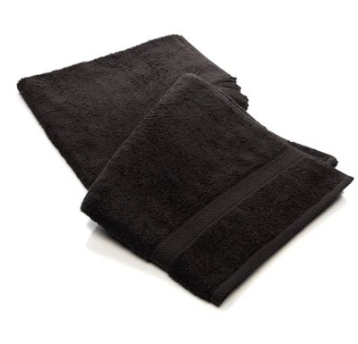 Conjunto de lençóis de banho - Pacote com 3 toalhas de banho 100% algodão PRETO - Imagem 1 de 4