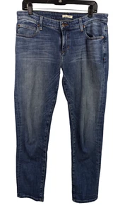 Eileen Fisher Women's Mid-Rise Slim Straight Blue Denim Jeans Cropped Size 8 - Picture 1 of 7