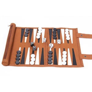 Backgammon Board Game Kit Travel Portable Roll Up Backgammon Board Game Set - Picture 1 of 12