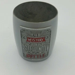 Jack Daniels 2002 Mystery of the Bell of Lincoln Bottle Metal Shot Glass - Picture 1 of 9