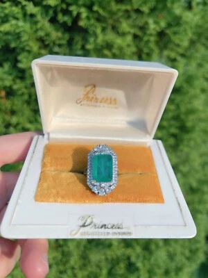 Princess, Emerald Lab Statement 鸡尾酒戒指 — 第 1/4 张图片