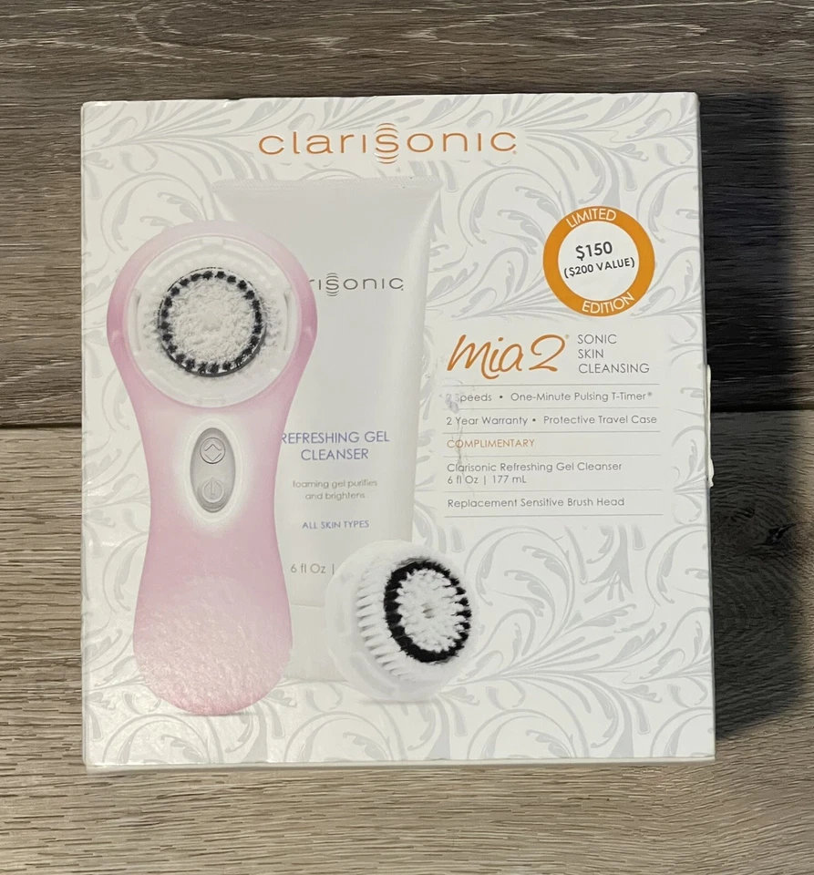 Clarisonic Mia Face Brush Sonic Skin Cleansing System White 2 Speed