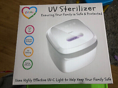 Nuevo Esterilizador UV Evlas Bebé Niños Uso Múltiple, Secado Esterilización Almacenamiento • 25.07€