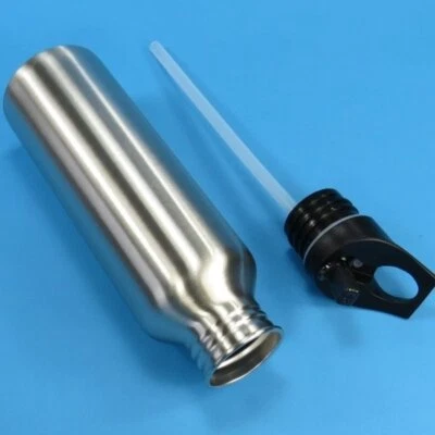 Edelstahl Trinkflasche Wasserflasche Reise Sport Fitness Fahrrad Outdoor 750 ml - Bild 1 von 4