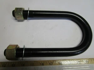 Heavy Duty Large U-BOLT 1"-14 x 4" Spread x 9" Long - Grade 5 Round Bend Coated - Picture 1 of 3