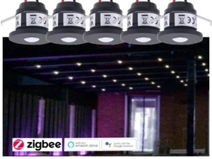 Zigbee Premium Black Terrassendachbeleuchtung Set 5-20 Spots warmweiss hue, Echo - Afbeelding 1 van 10