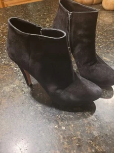 Prada Damen Schwarz Vero Cuoio Wildleder Stiefelette Italien Größe 37 US Größe 6,5/7 - Bild 1 von 9