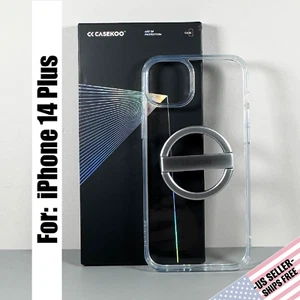 Funda CASEKOO para iPhone 14 Plus - Cristal Transparente | Soporte Cromo Magnético - Imagen 1 de 19
