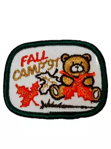 Pfadfinder Herbstlager 91 Camping Bär Vintage Aufnäher - Bild 1 von 4