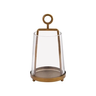 4英寸宽现代农舍金属飓风烛台带手工坚固G... — 第 1/4 张图片