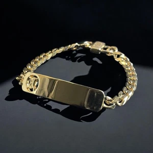 Celine Triomphe ID Platte Armband Gold Y2K echt - Bild 1 von 11